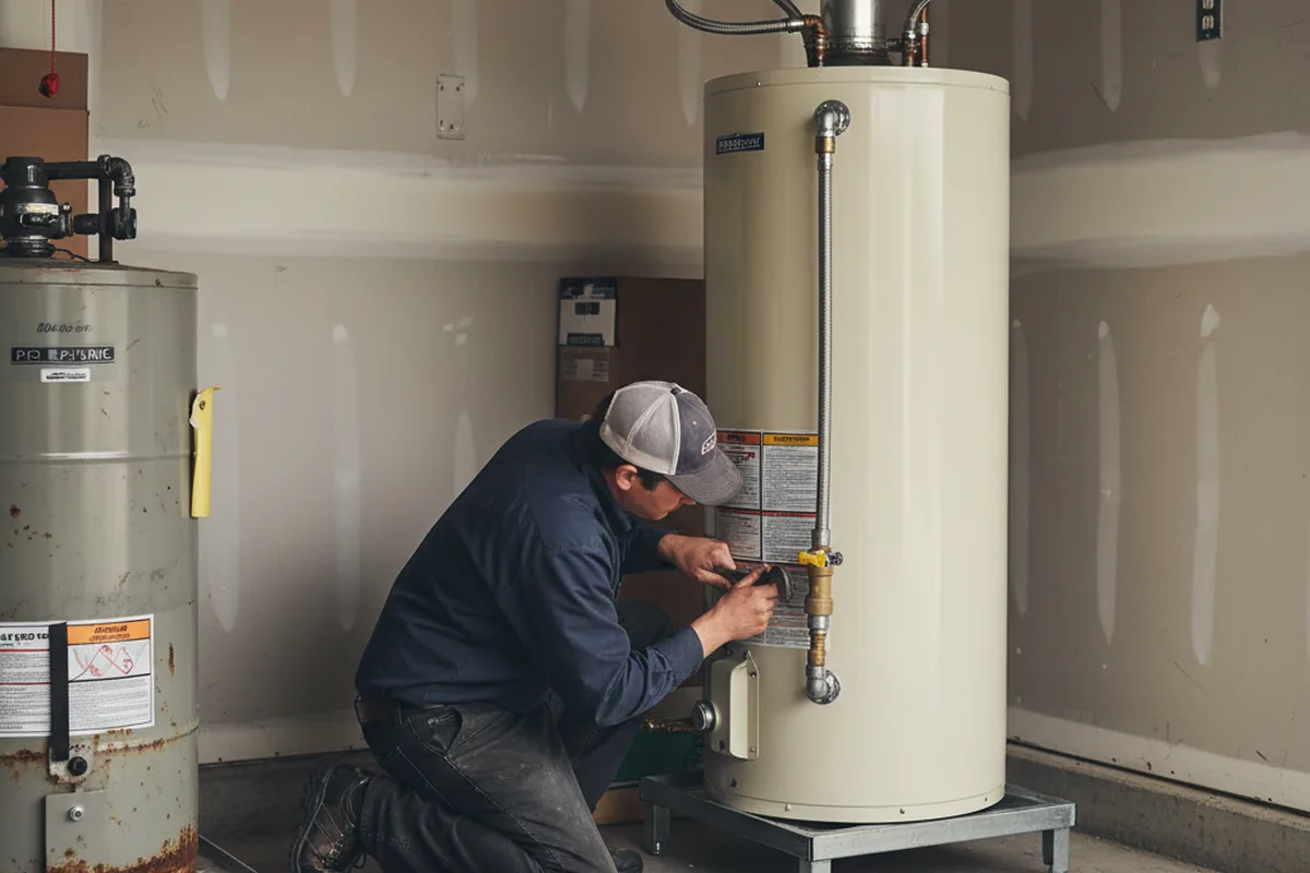Water heater and shutoff valve replacement in Wood River Junction